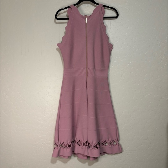 Ted Baker London Cherina Dusty Rose Knit Cutout Skater Fit & Flare Dress Size 3 - Picture 10 of 15